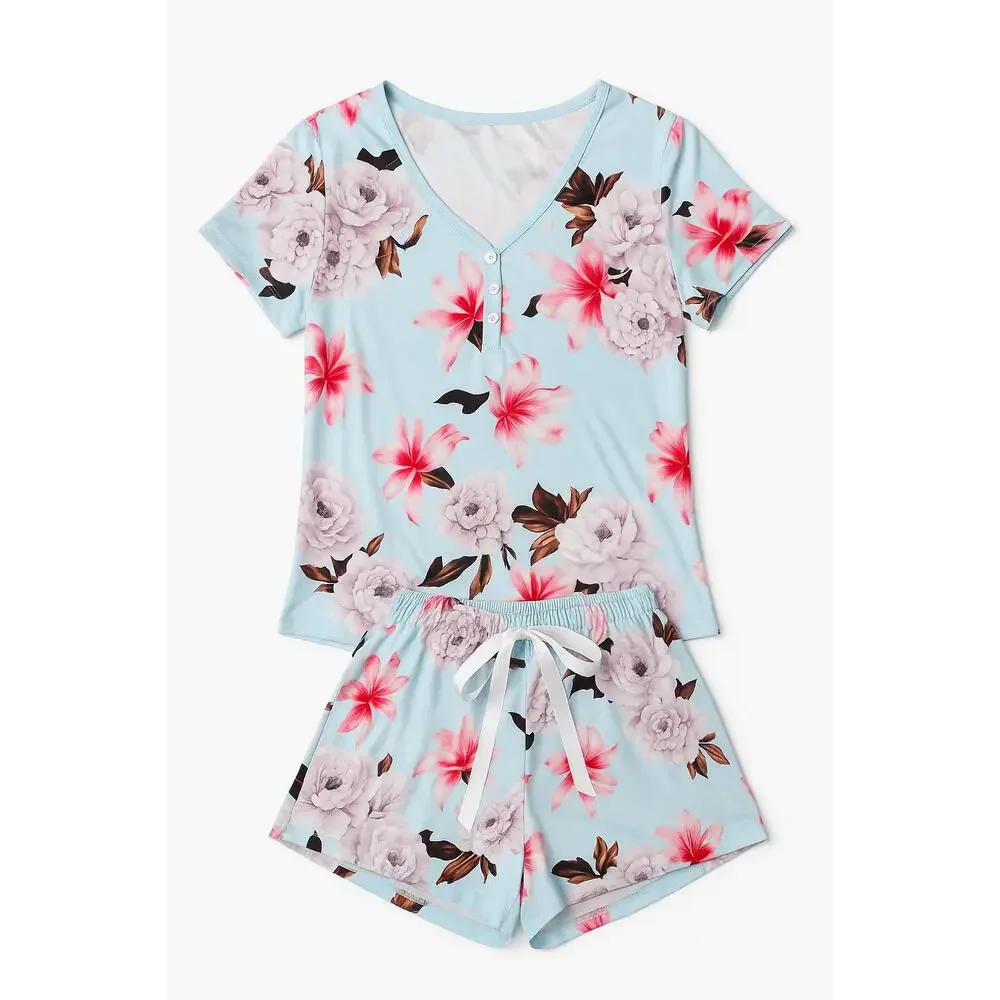 Blush Breeze Floral Lounge Set
